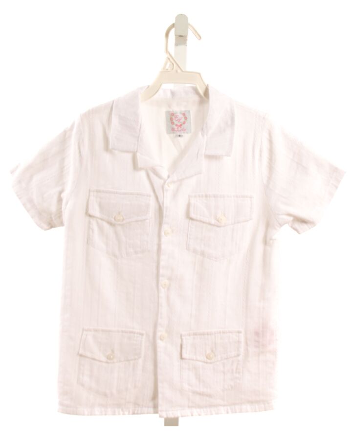 CECIL & LOU  WHITE   EMBROIDERED DRESS SHIRT
