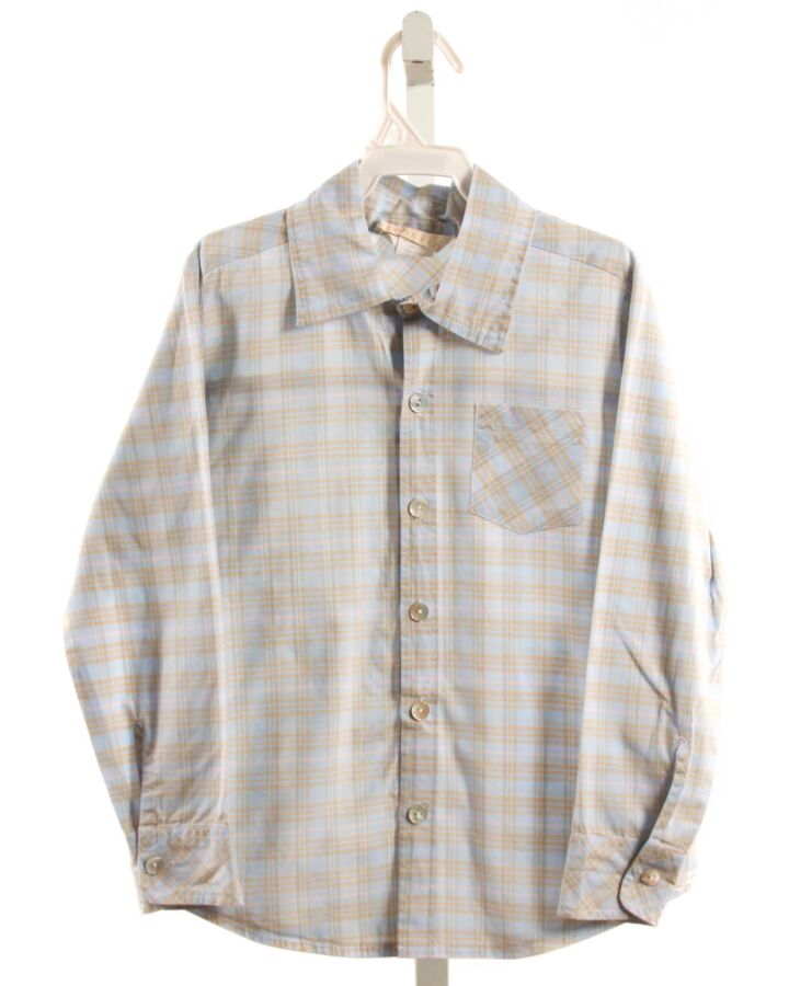 HANNAH KATE  LT BLUE  PLAID  DRESS SHIRT