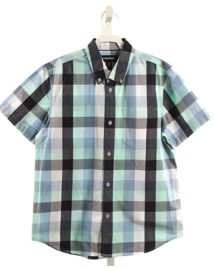 NORDSTROM  BLUE  PLAID  DRESS SHIRT