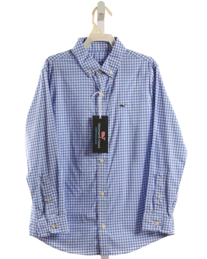 VINEYARD VINES  BLUE  GINGHAM  DRESS SHIRT