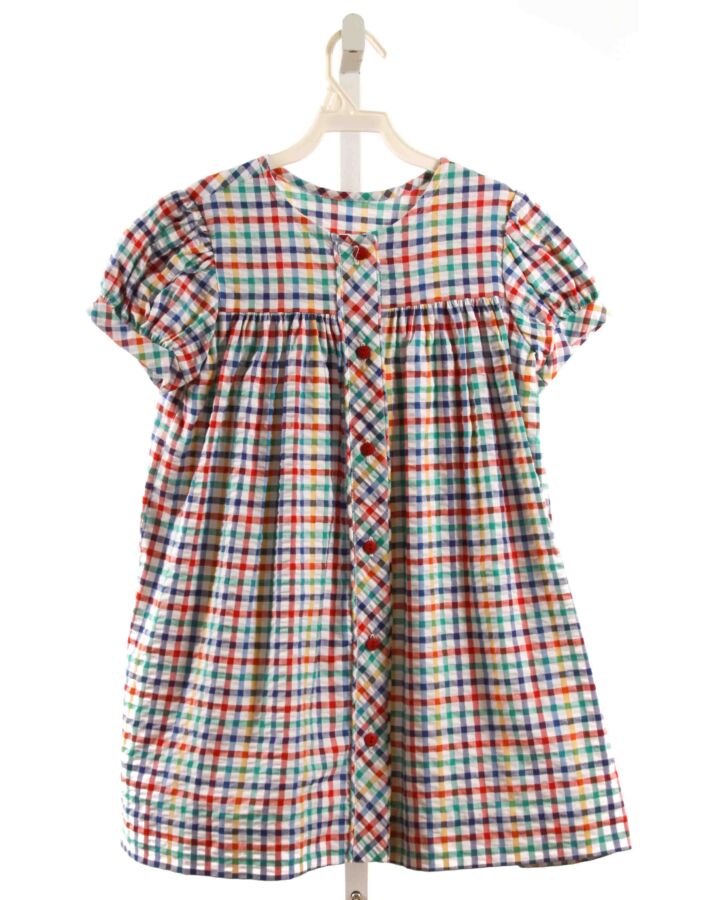 NO TAG  MULTI-COLOR SEERSUCKER PLAID  DRESS