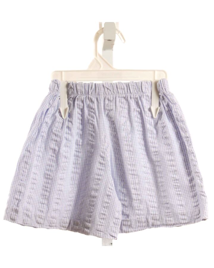 ALICE KATHLEEN  LT BLUE SEERSUCKER WINDOWPANE  SHORTS