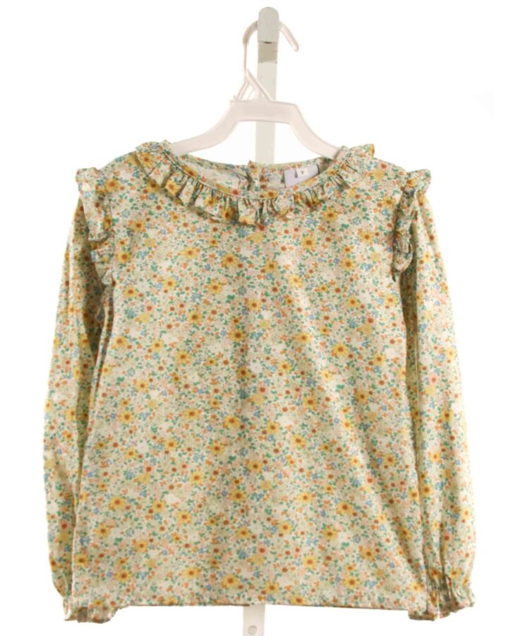 SET PROPER  YELLOW  FLORAL  DRESS SHIRT WITH RUFFLE