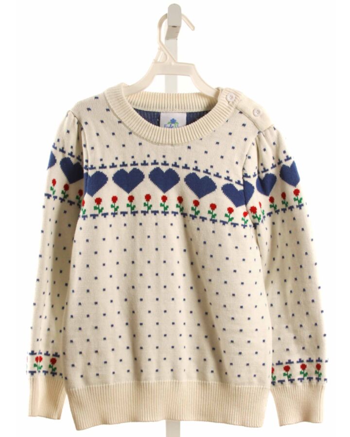 EYELET & IVY  LT BLUE  POLKA DOT  SWEATER