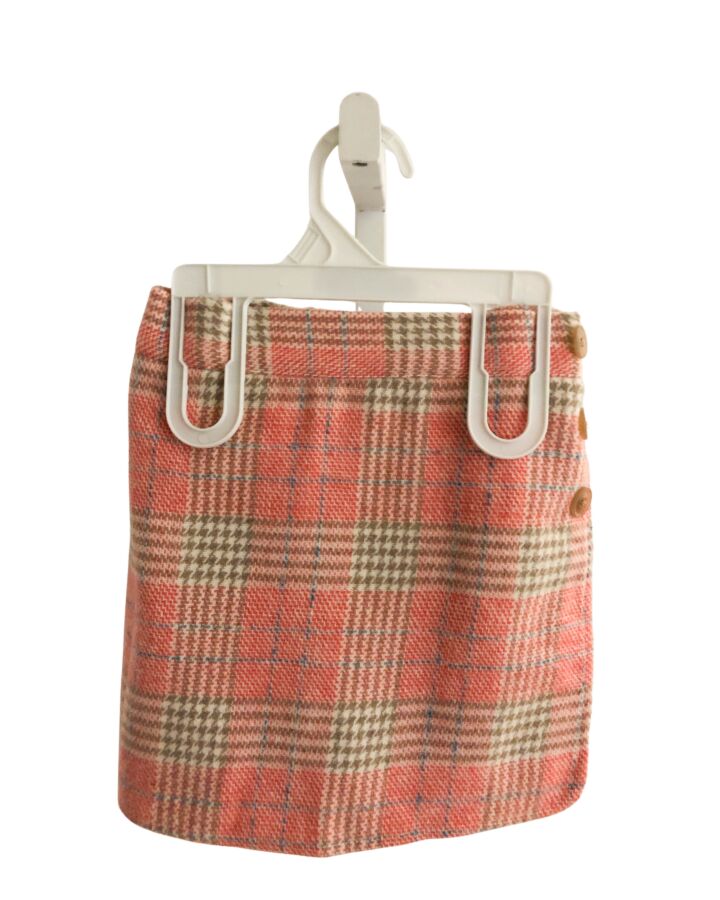 BISBY BY LITTLE ENGLISH  ORANGE  PLAID  SKORT