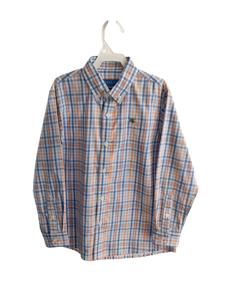 J. BAILEY  ORANGE  PLAID  DRESS SHIRT