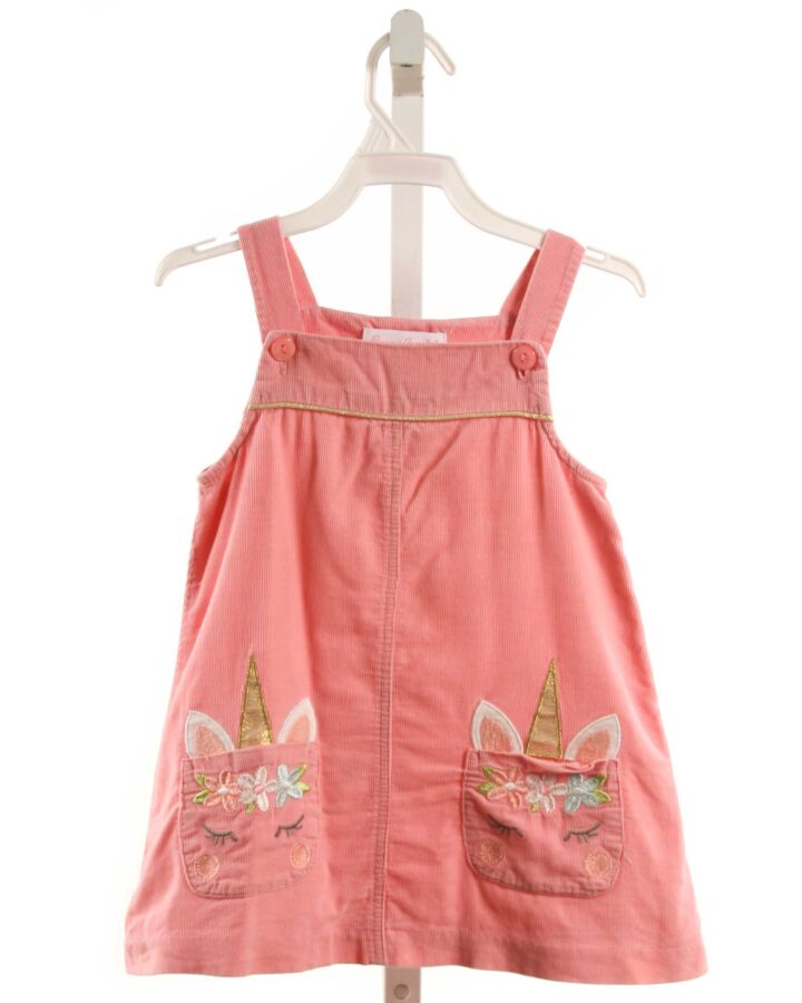 BONNIE JEAN  PINK CORDUROY  EMBROIDERED DRESS