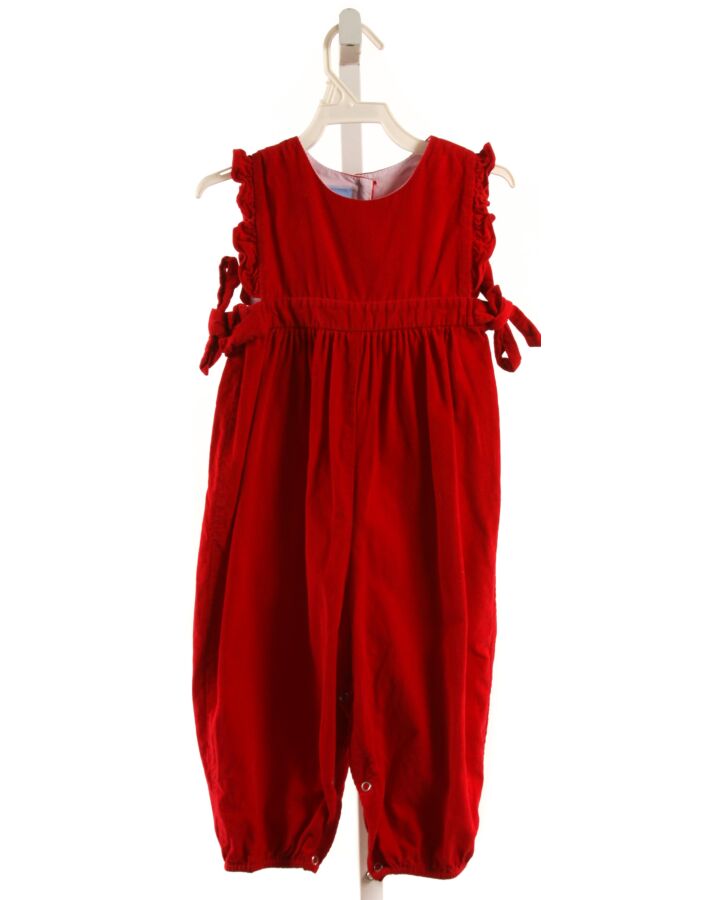 BELLA BLISS  RED CORDUROY   ROMPER