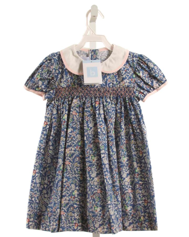 BELLA BLISS  BLUE  FLORAL SMOCKED DRESS