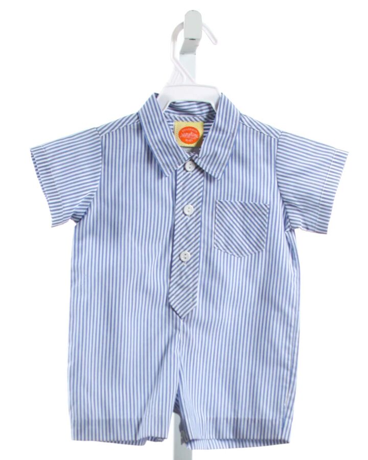 SOUTHERN SUNSHINE KIDS  BLUE  STRIPED  SHORTALL