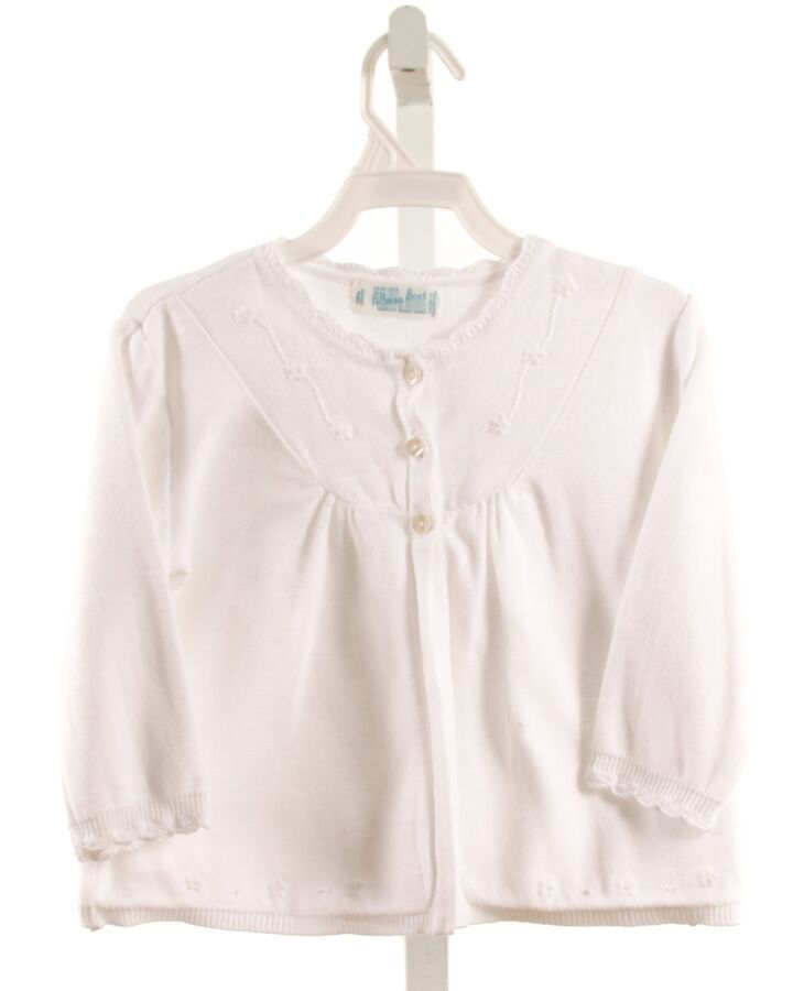 FELTMAN BROTHERS  WHITE   EMBROIDERED CARDIGAN