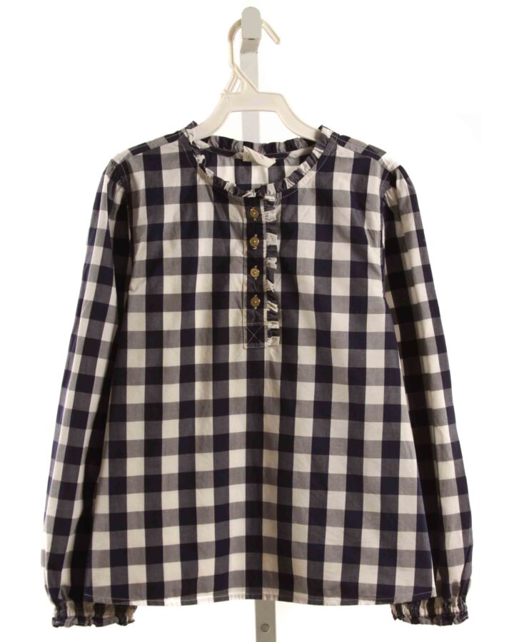 CREWCUTS  BLUE  GINGHAM  SHIRT-LS