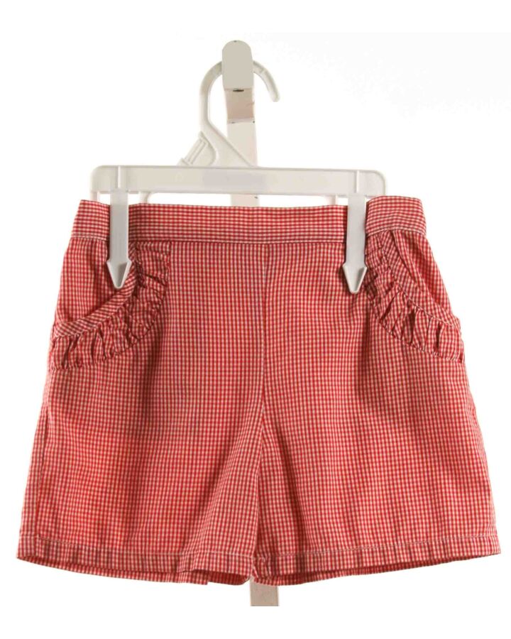 VIVE LA FETE  RED  GINGHAM  SHORTS