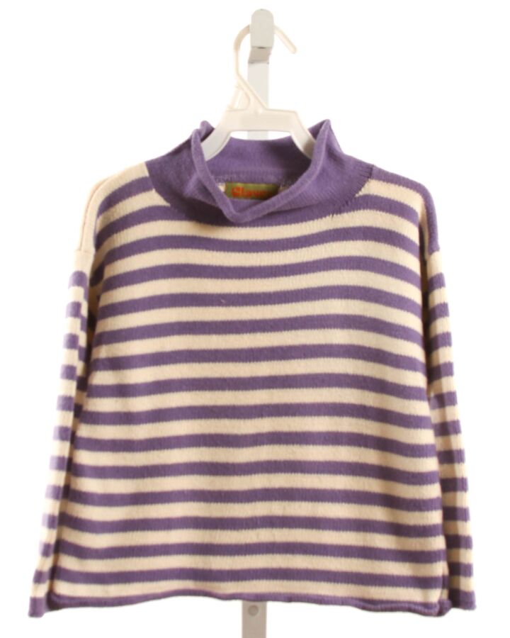 CLAVER  PURPLE  STRIPED  SWEATER