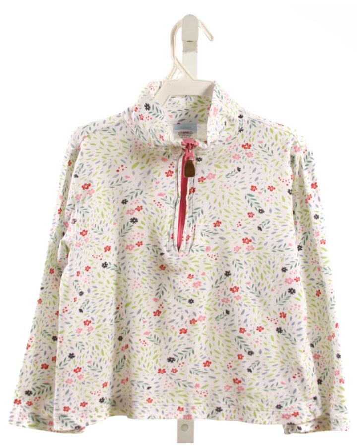 BELLA BLISS  WHITE  FLORAL  KNIT LS SHIRT
