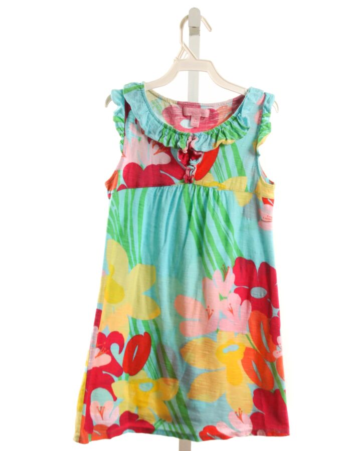 LILLY PULITZER  AQUA  FLORAL  KNIT DRESS