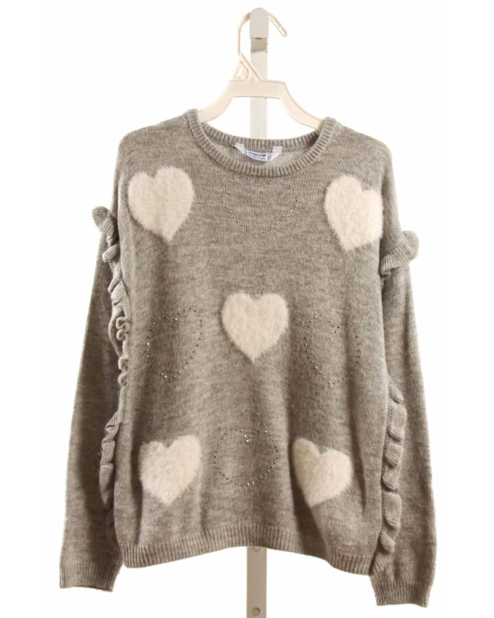 MAYORAL  GRAY    SWEATER WITH RUFFLE