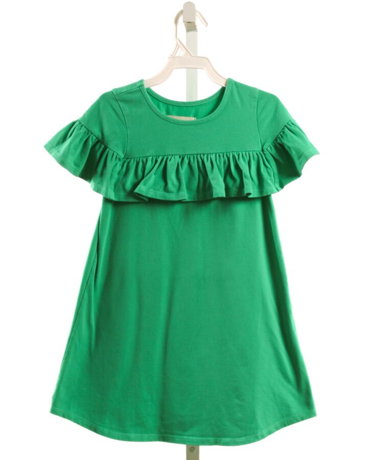 MABEL + HONEY  GREEN    KNIT DRESS WITH RUFFLE