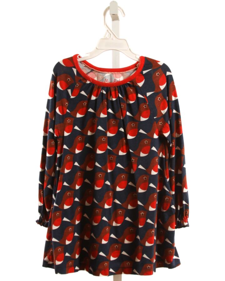 MINI BODEN  RED  PRINT  KNIT DRESS