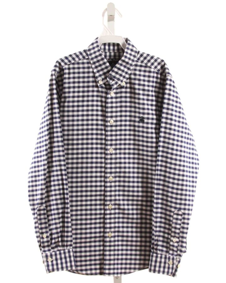 BROOKS BROTHERS  BLUE  GINGHAM  DRESS SHIRT