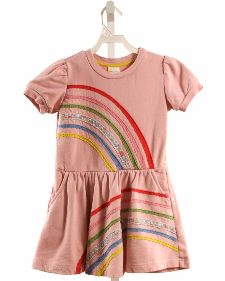 MINI BODEN  PINK   APPLIQUED KNIT DRESS