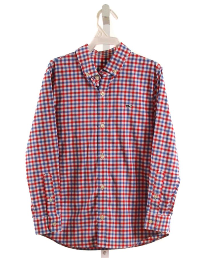 VINEYARD VINES  BLUE  PLAID  DRESS SHIRT