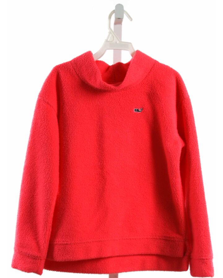 VINEYARD VINES  HOT PINK FLEECE   PULLOVER