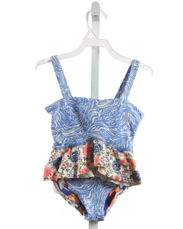 NO TAG  BLUE  FLORAL  2-PIECE SWIMSUIT