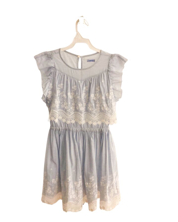 MAYORAL  LT BLUE  FLORAL EMBROIDERED DRESS