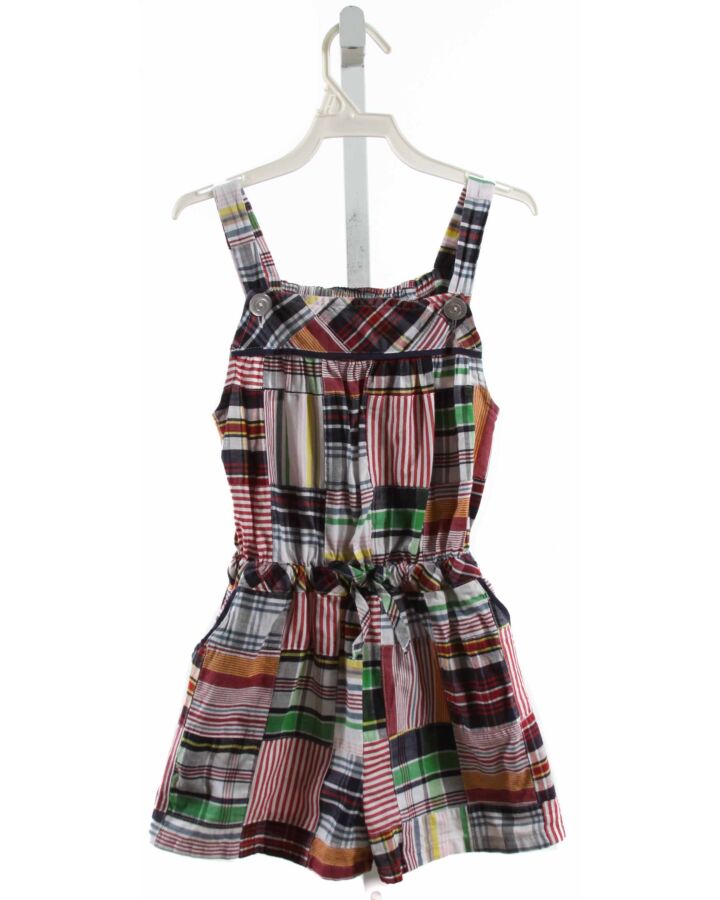 KELLY'S KIDS  MULTI-COLOR  MADRAS  ROMPER