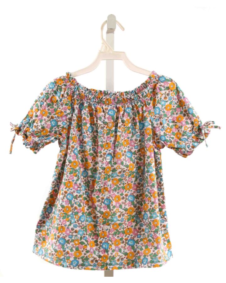 BISBY BY LITTLE ENGLISH  ORANGE  FLORAL  SHIRT-SS