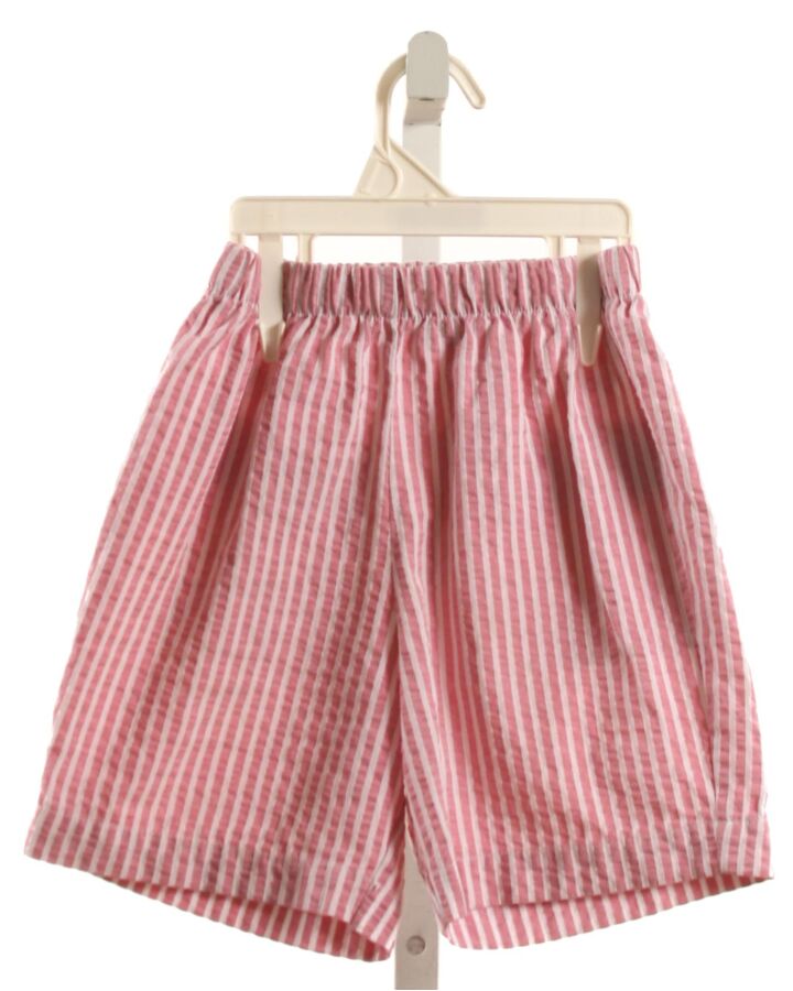 BELLA BLISS  RED SEERSUCKER STRIPED  SHORTS