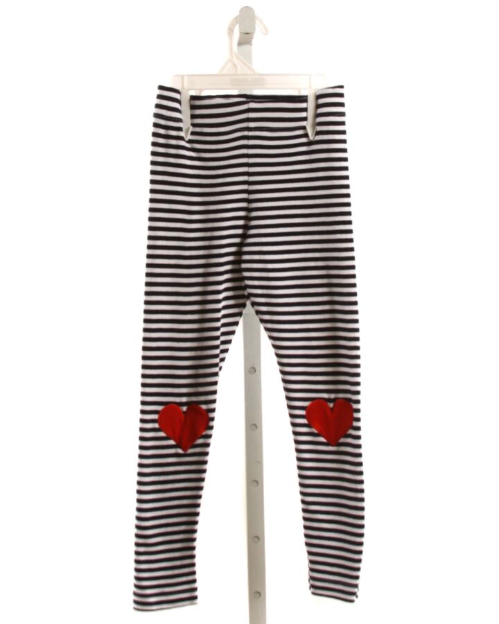 3 MARTHAS  NAVY  STRIPED APPLIQUED LEGGINGS