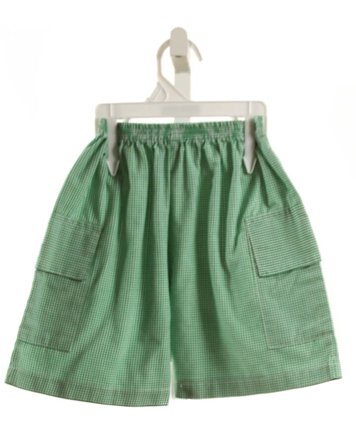 NO TAG  GREEN  GINGHAM  SHORTS