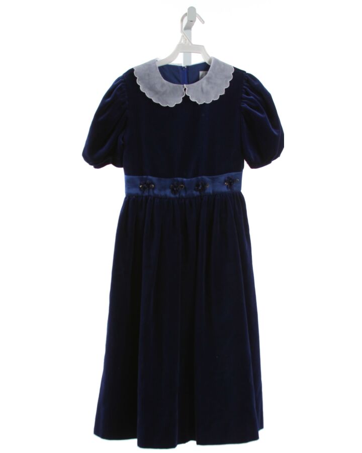 FLORENCE EISEMAN  NAVY VELVET   PARTY DRESS