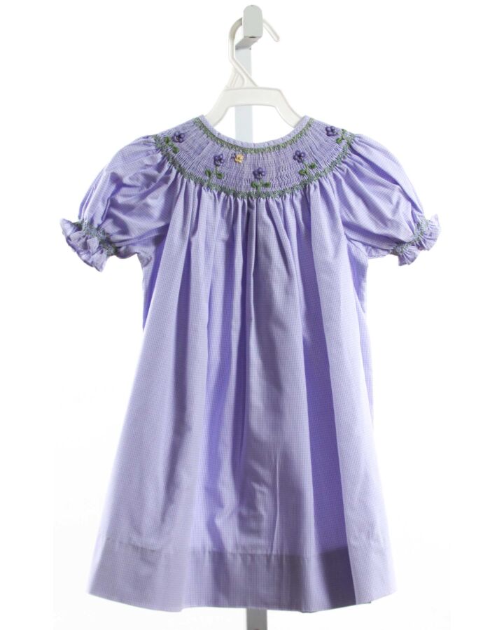 ORIENT EXPRESSED  LAVENDAR  GINGHAM SMOCKED DRESS