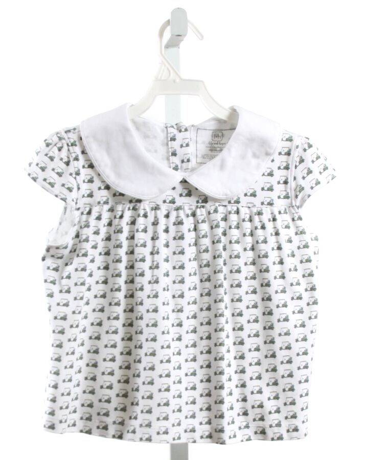 LILA + HAYES  WHITE  PRINT  SLEEVELESS SHIRT