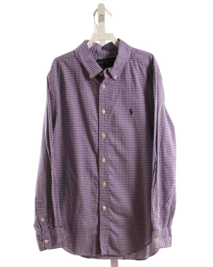 RALPH LAUREN  PURPLE  GINGHAM  DRESS SHIRT