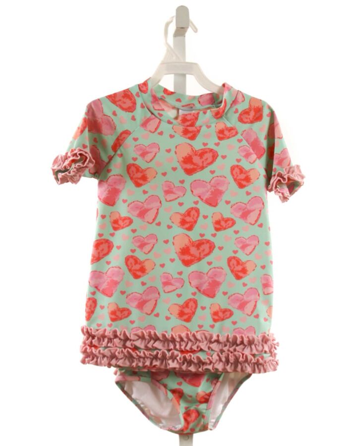 RUFFLE BUTTS MINT PRINTED DESIGN 2-PIECE SWIMSUIT