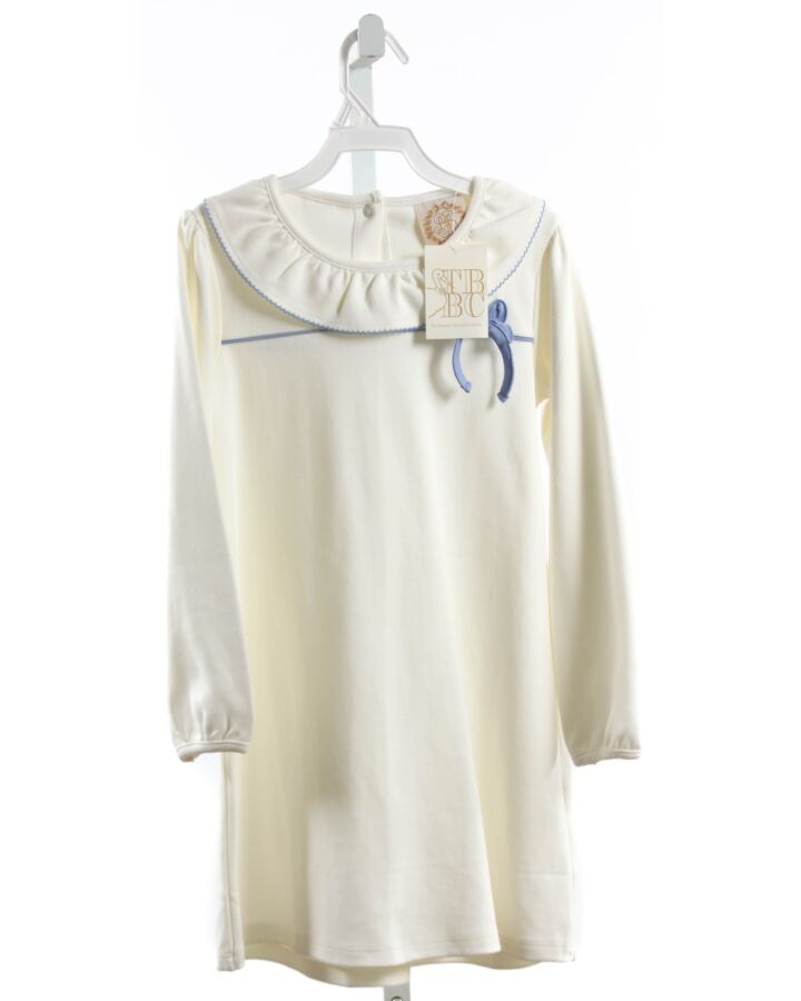 THE BEAUFORT BONNET COMPANY  WHITE    KNIT DRESS WITH PICOT STITCHING