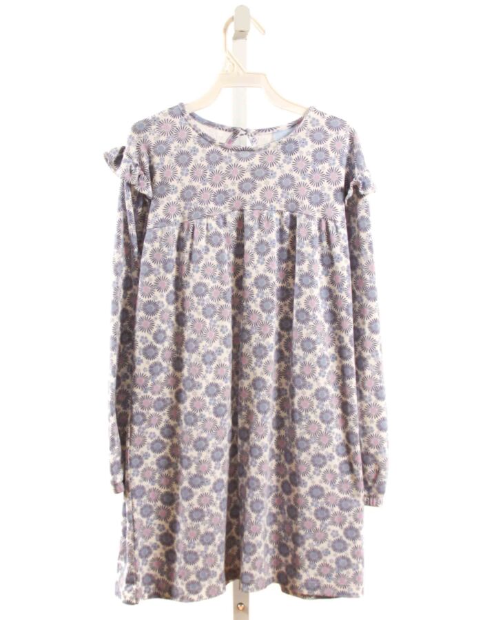BELLA BLISS  LT BLUE  FLORAL  KNIT DRESS WITH RUFFLE