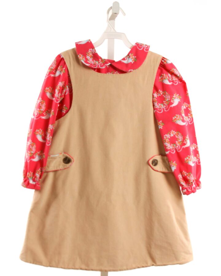 THE BEAUFORT BONNET COMPANY  BROWN CORDUROY FLORAL  DRESS