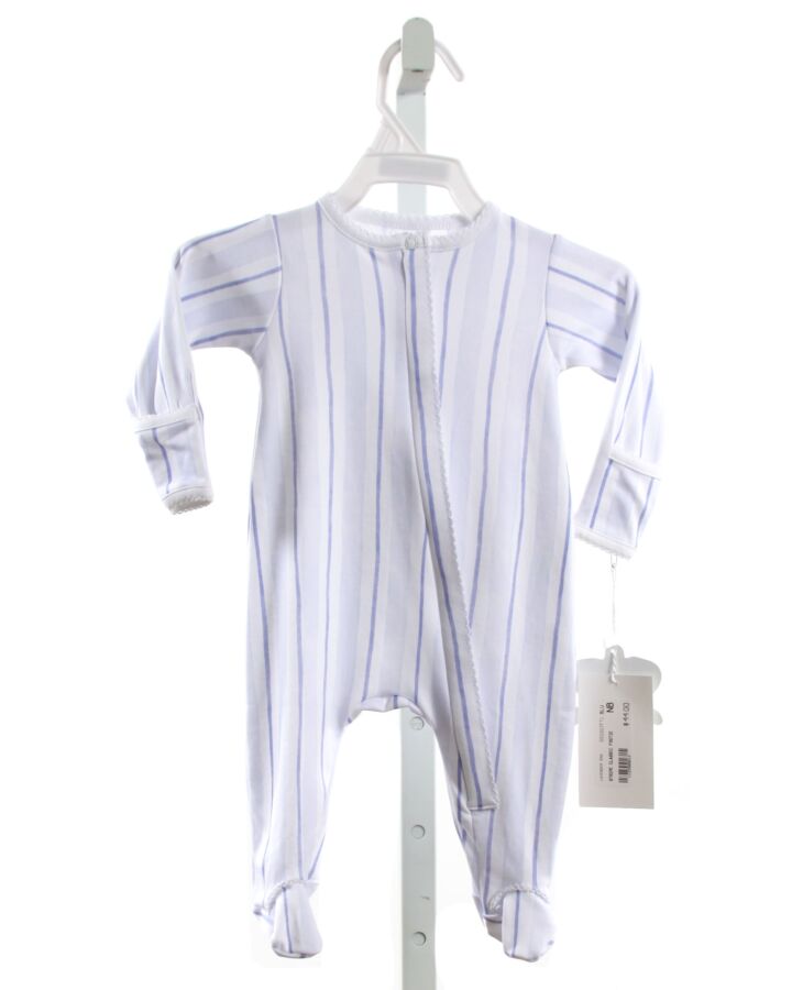 LAVENDER BOW  LT BLUE  STRIPED  LAYETTE