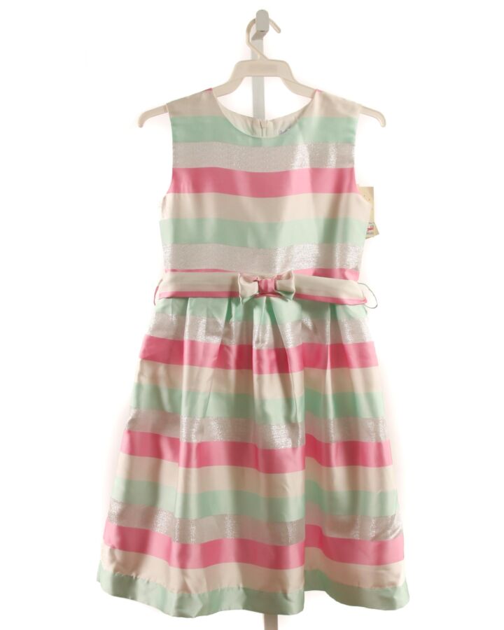 RACHEL RILEY  GREEN  STRIPED  PARTY DRESS