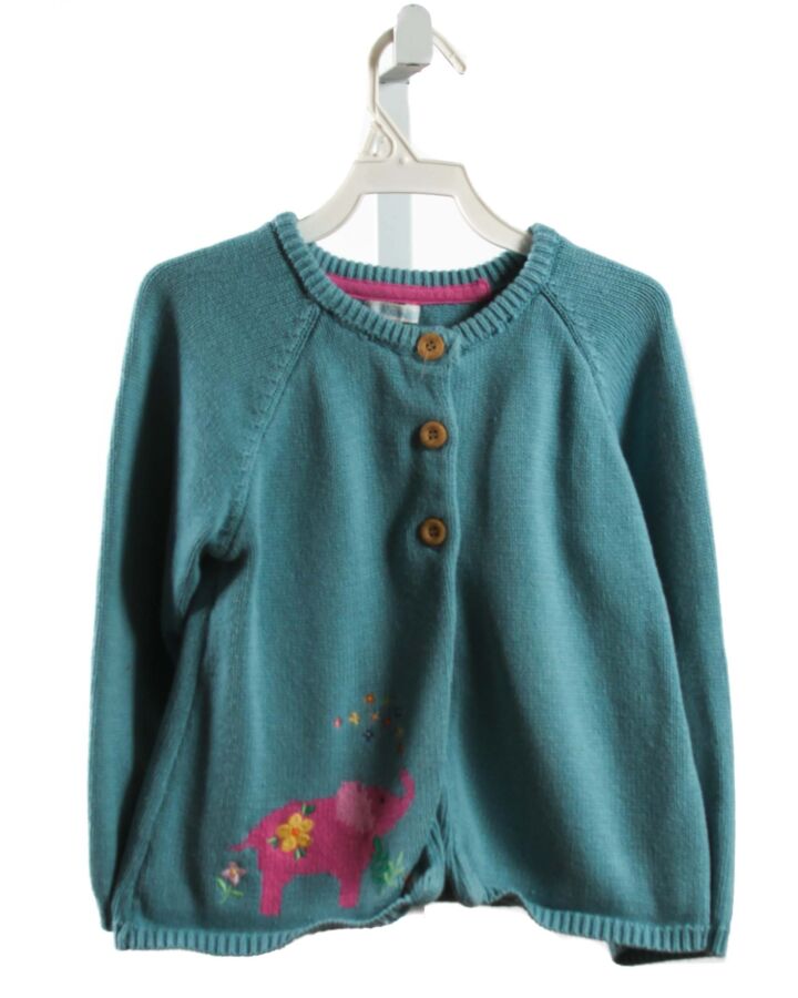 JOJO MAMAN BEBE  BLUE  FLORAL EMBROIDERED CARDIGAN