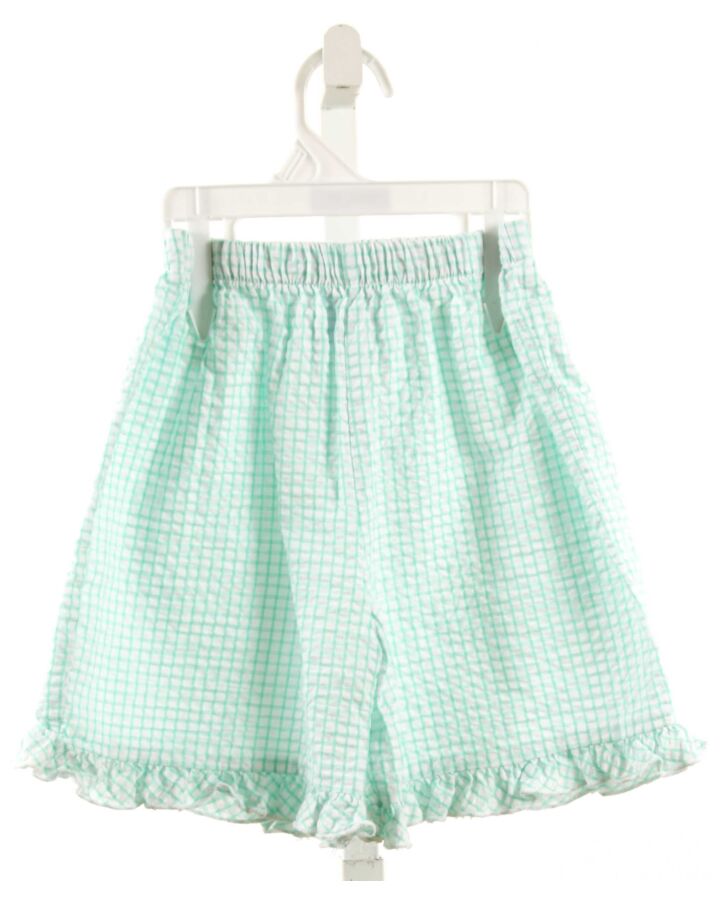 BAILEY BOYS  MINT SEERSUCKER WINDOWPANE  SHORTS WITH RUFFLE