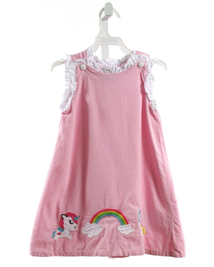 LIL CACTUS  PINK CORDUROY  APPLIQUED DRESS