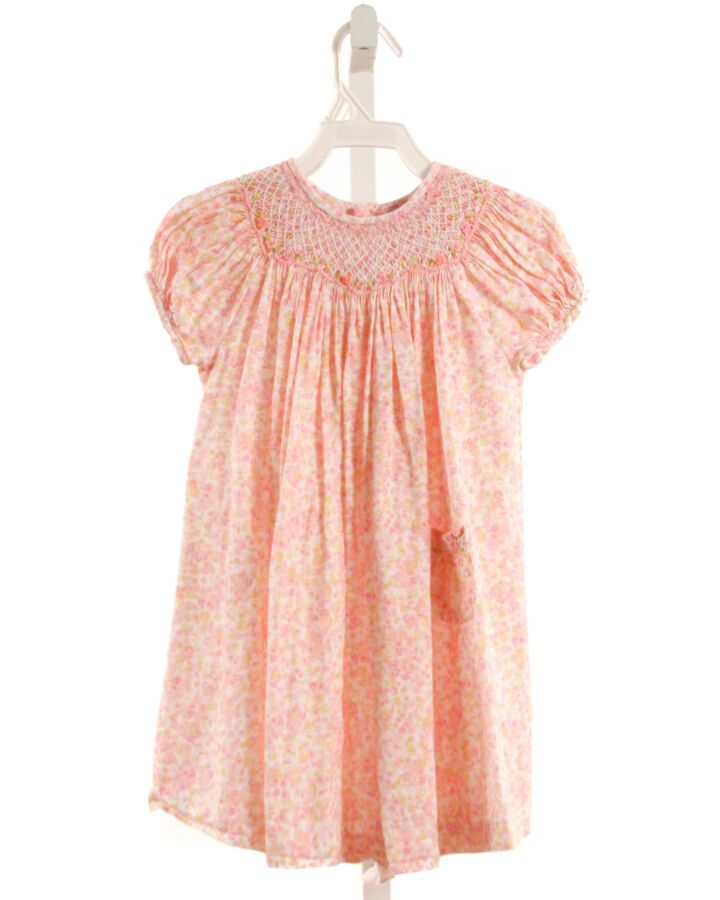 LULI & ME  PINK  FLORAL SMOCKED DRESS