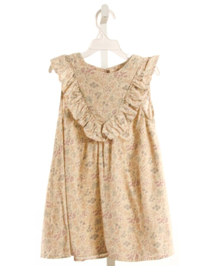 RYLEE & CRU  BROWN  FLORAL  DRESS WITH RUFFLE