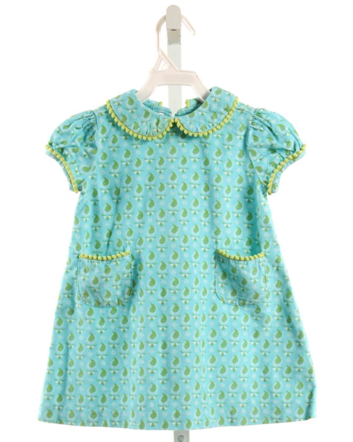 ORIENT EXPRESSED  AQUA CORDUROY   DRESS